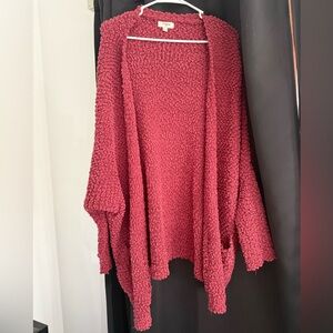 Open-Front Bouclé Cardigan